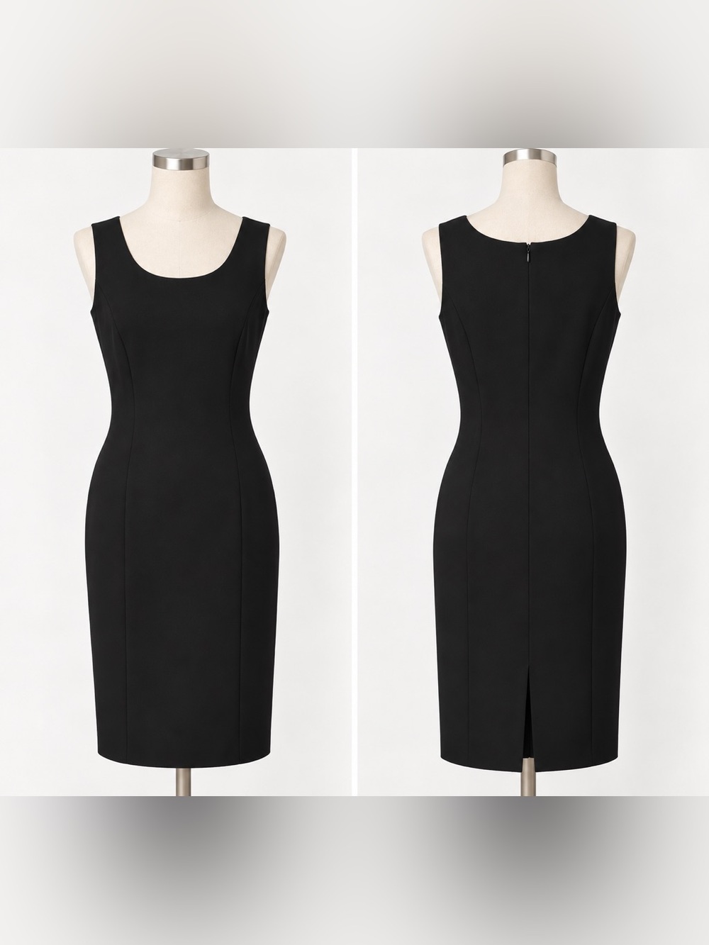 Jones New York Black Sleeveless Sheath Dress